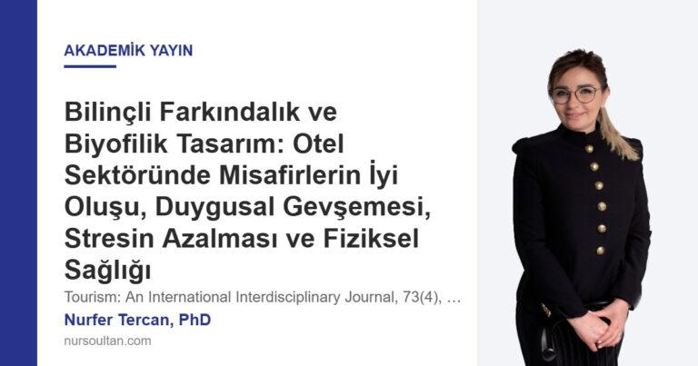Bilinçli Farkındalık ve Biyofilik Tasarım: Otel Sektöründe Misafirlerin İyi Oluşu, Duygusal Gevşemesi, Stresin Azalması ve Fiziksel Sağlığı