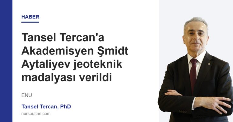 Tansel Tercan’a Akademisyen Şmidt Aytaliyev jeoteknik madalyası verildi