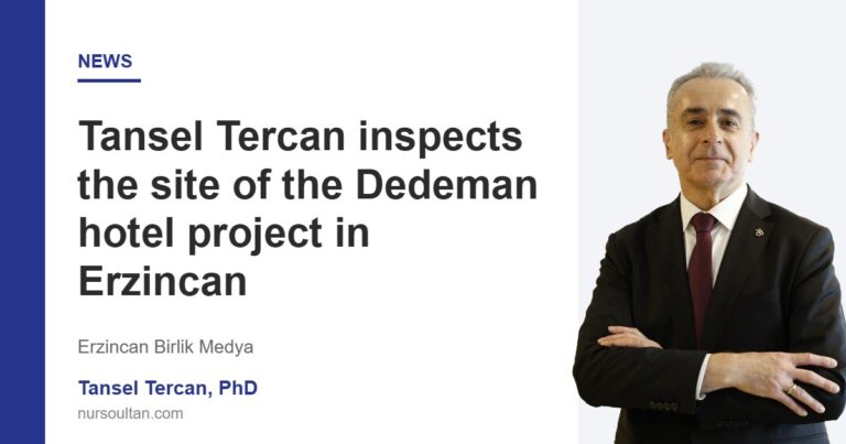 Tansel Tercan inspects the site of the Dedeman hotel project in Erzincan